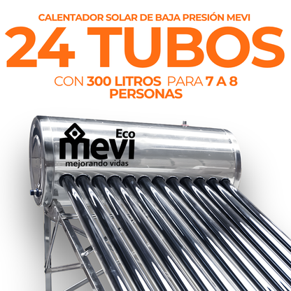 Calentador Solar Mevi 24 Tubos · 290 L · Baja Presión