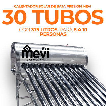 Calentador Solar Mevi 30 Tubos · 360 L · Baja Presión