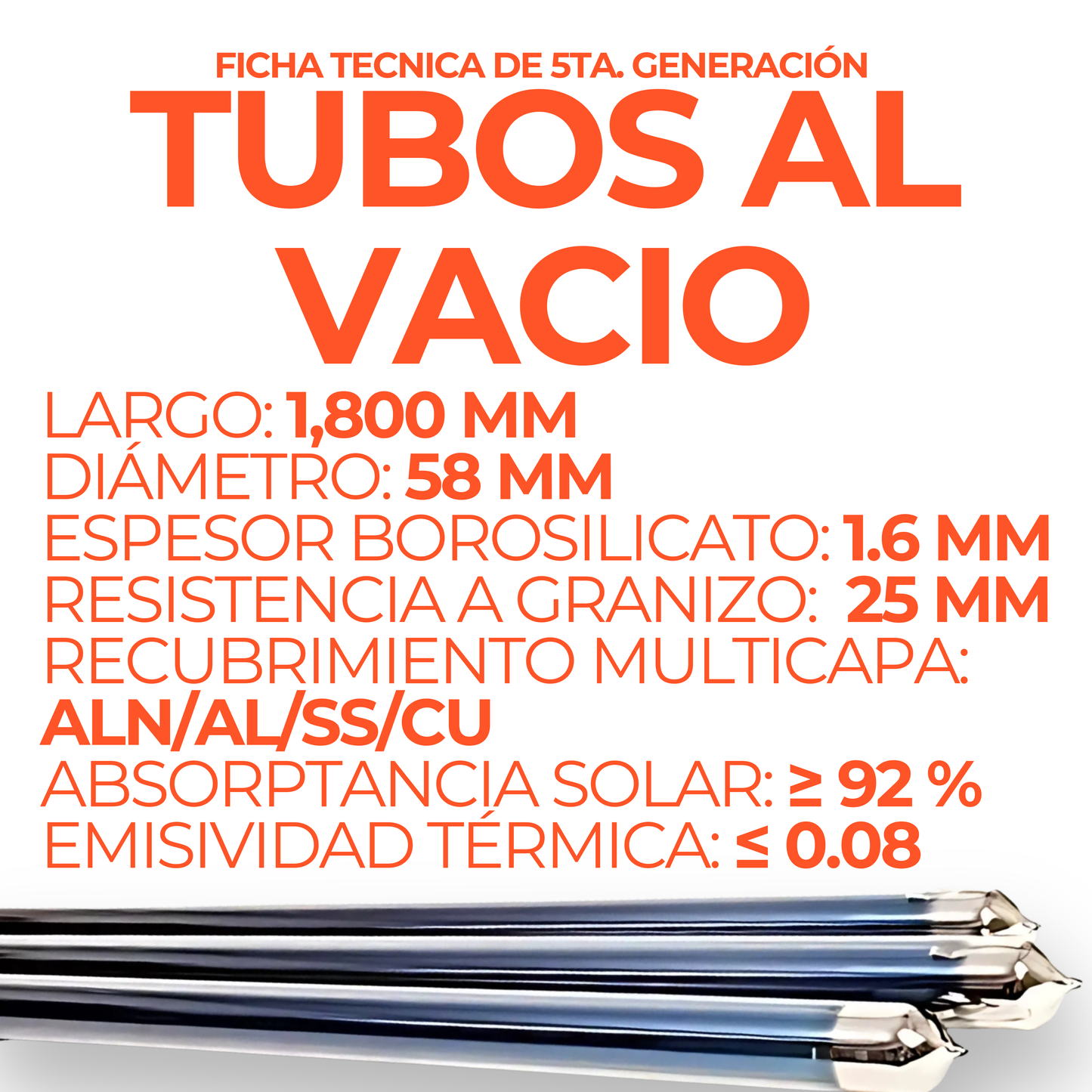 Calentador solar Fénix de 15 tubos con tanque de 180 litros - imagen 3