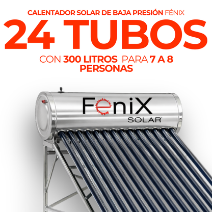 Apartado – Calentador solar Fénix · 24 tubos · $6,099