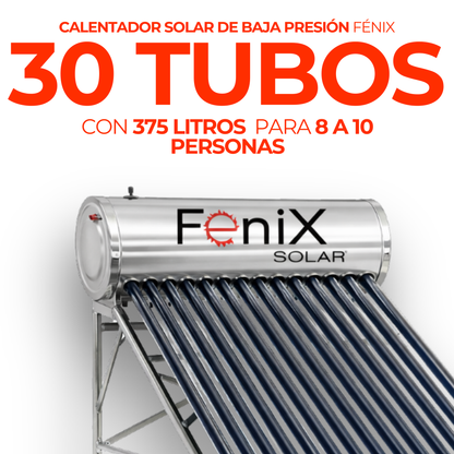 Apartado – Calentador solar Fénix · 30 tubos · $7,099