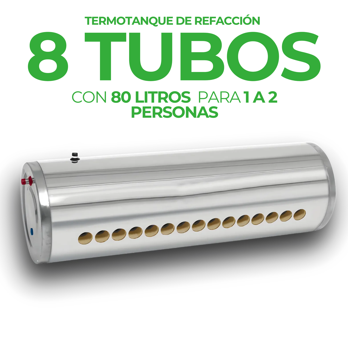 Termotanque de Baja Presión Genérico 80 L (8 tubos)