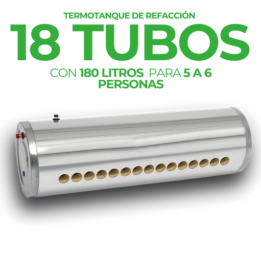 Termotanque de Baja Presión Genérico 180 L (18 tubos)