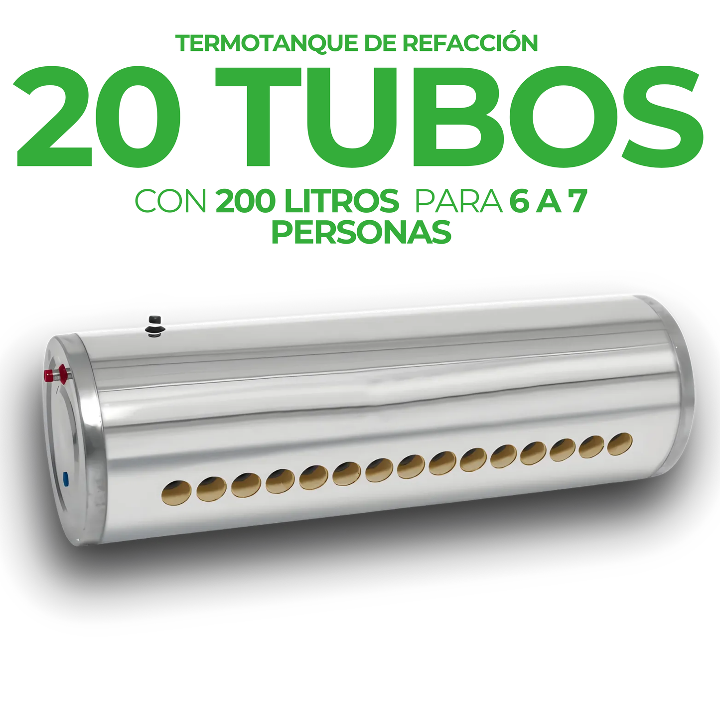 Termotanque de Baja Presión Genérico 200 L (20 tubos)
